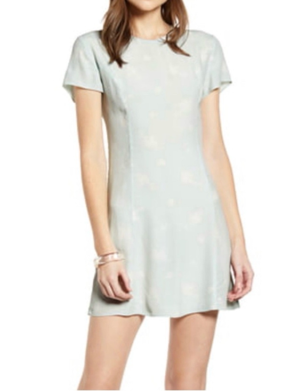 NWT Something‎ Navy Easy Flirty Minidress in Teal Chalk Etch Flowers
